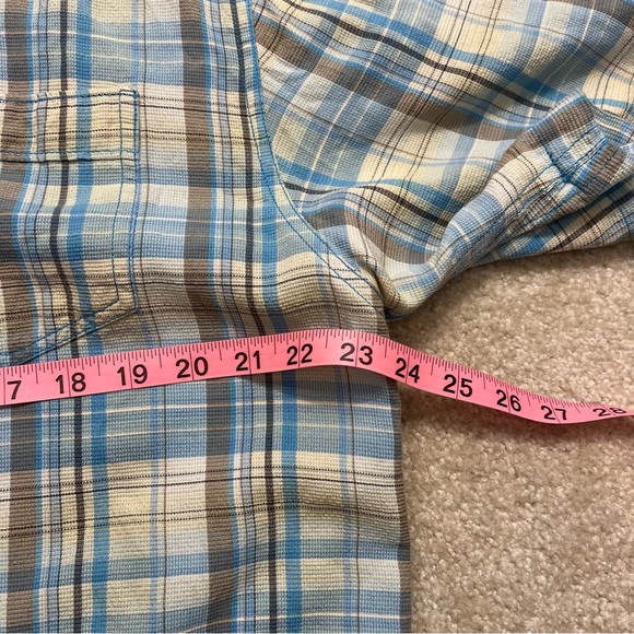 Tommy Bahama Shirt Mens Large Blue Gray Plaid Short Sleeve Button Up 100% Silk - Picture 8 of 10